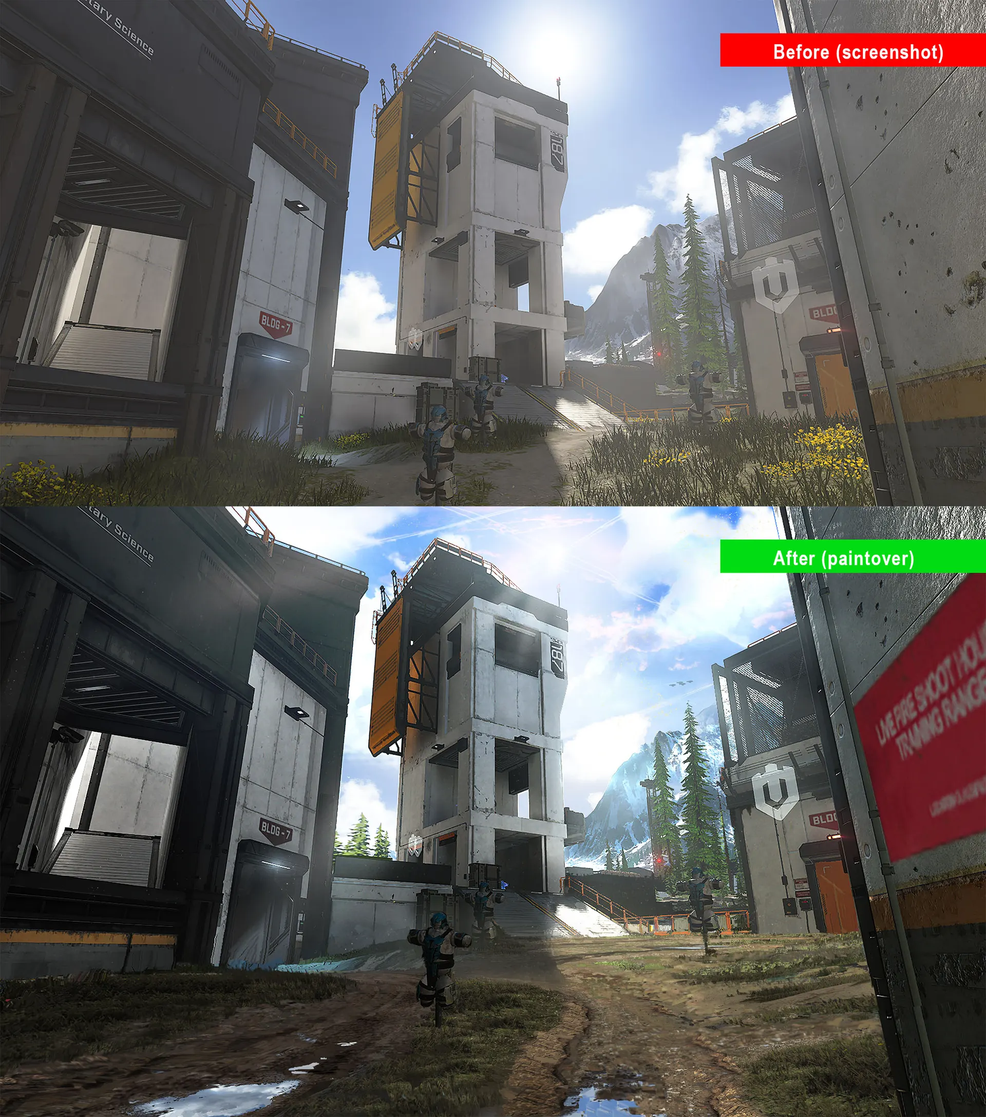 Interlock: visual target before & after