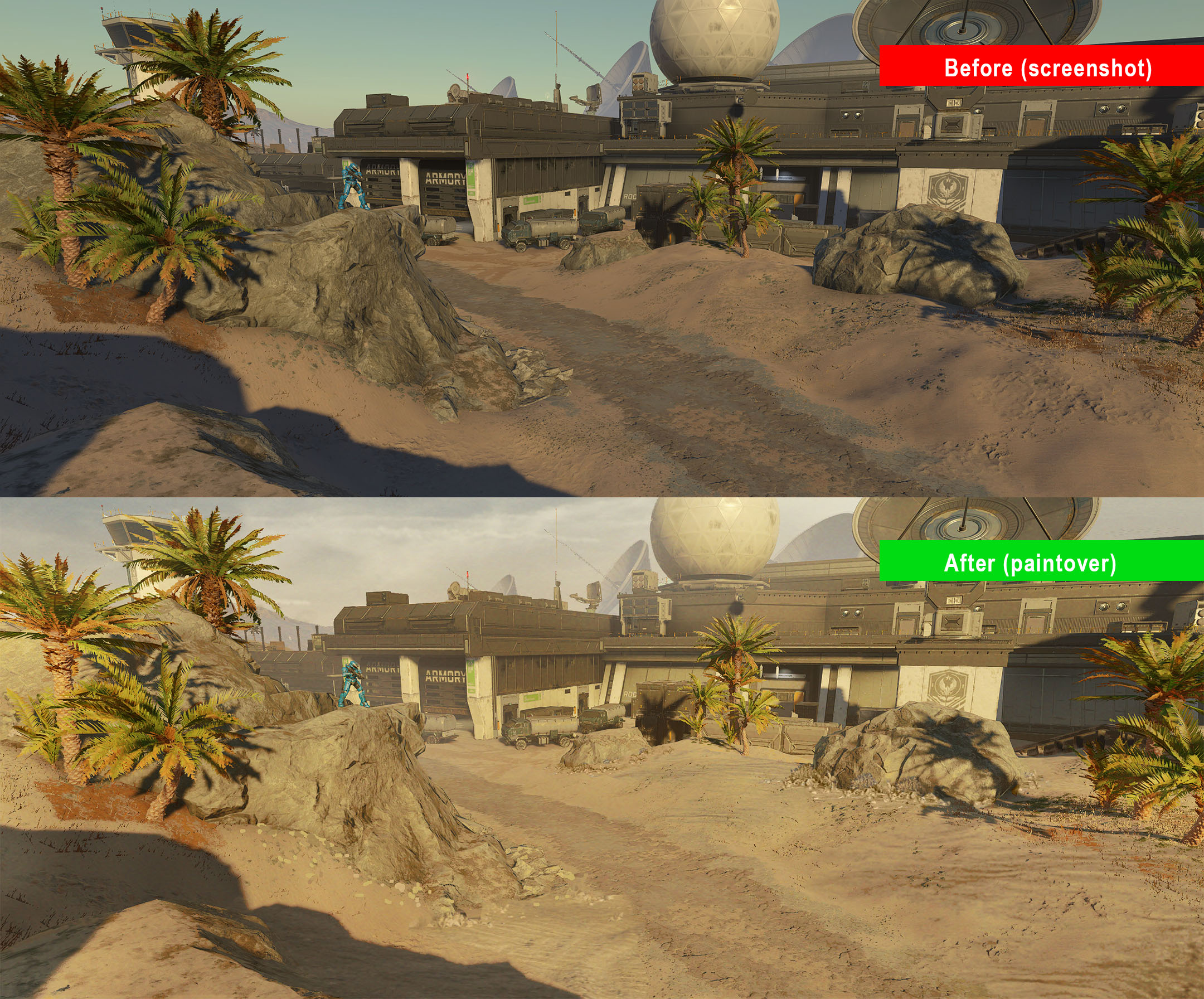 Rockridge — visual target before & after