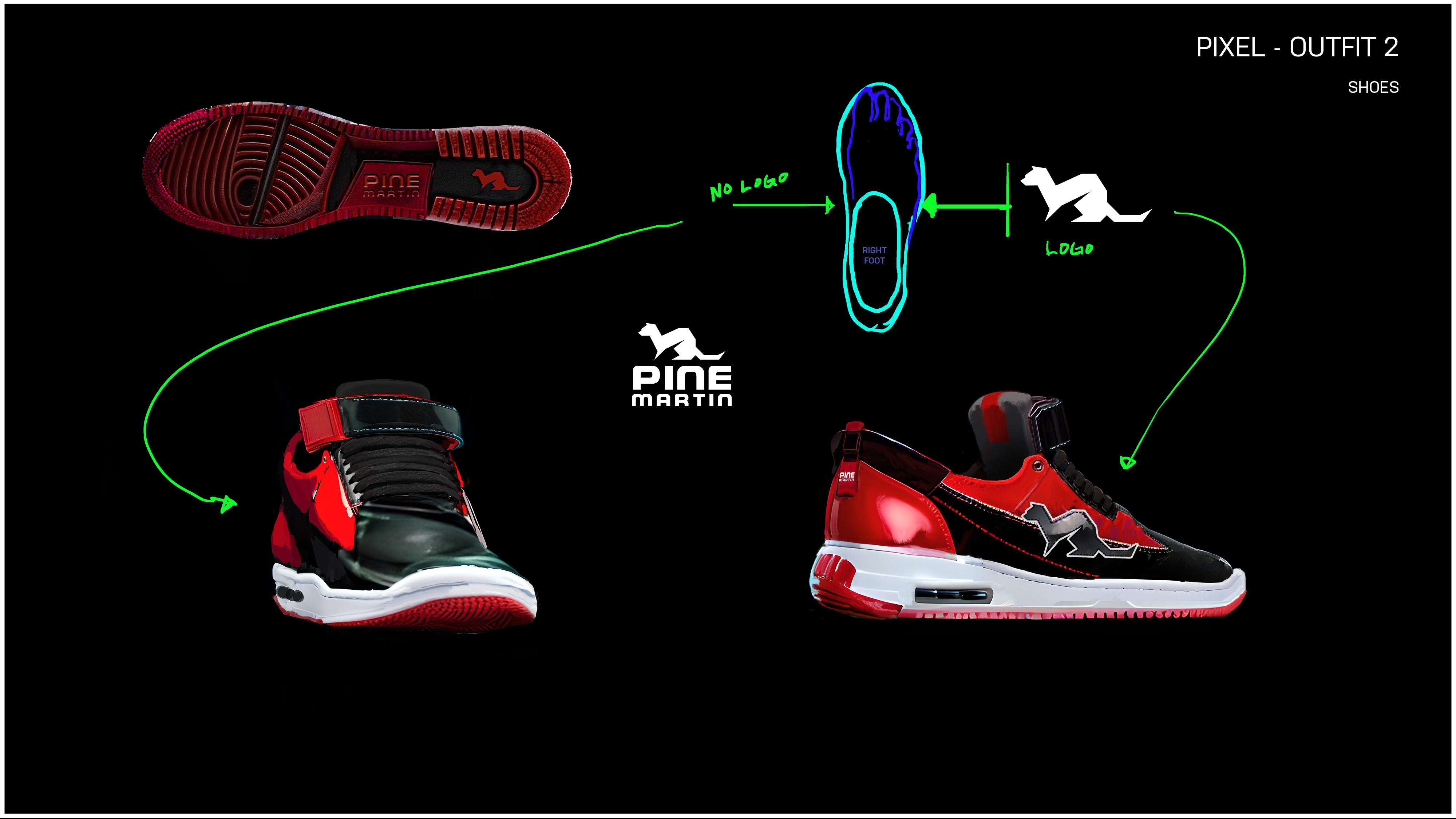 pixel outfit 2 shoes LOWTOP 4k